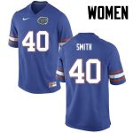 Women's Florida Gators #40 Nick Smith NCAA Nike Blue Authentic Stitched College Football Jersey KMO6662HN